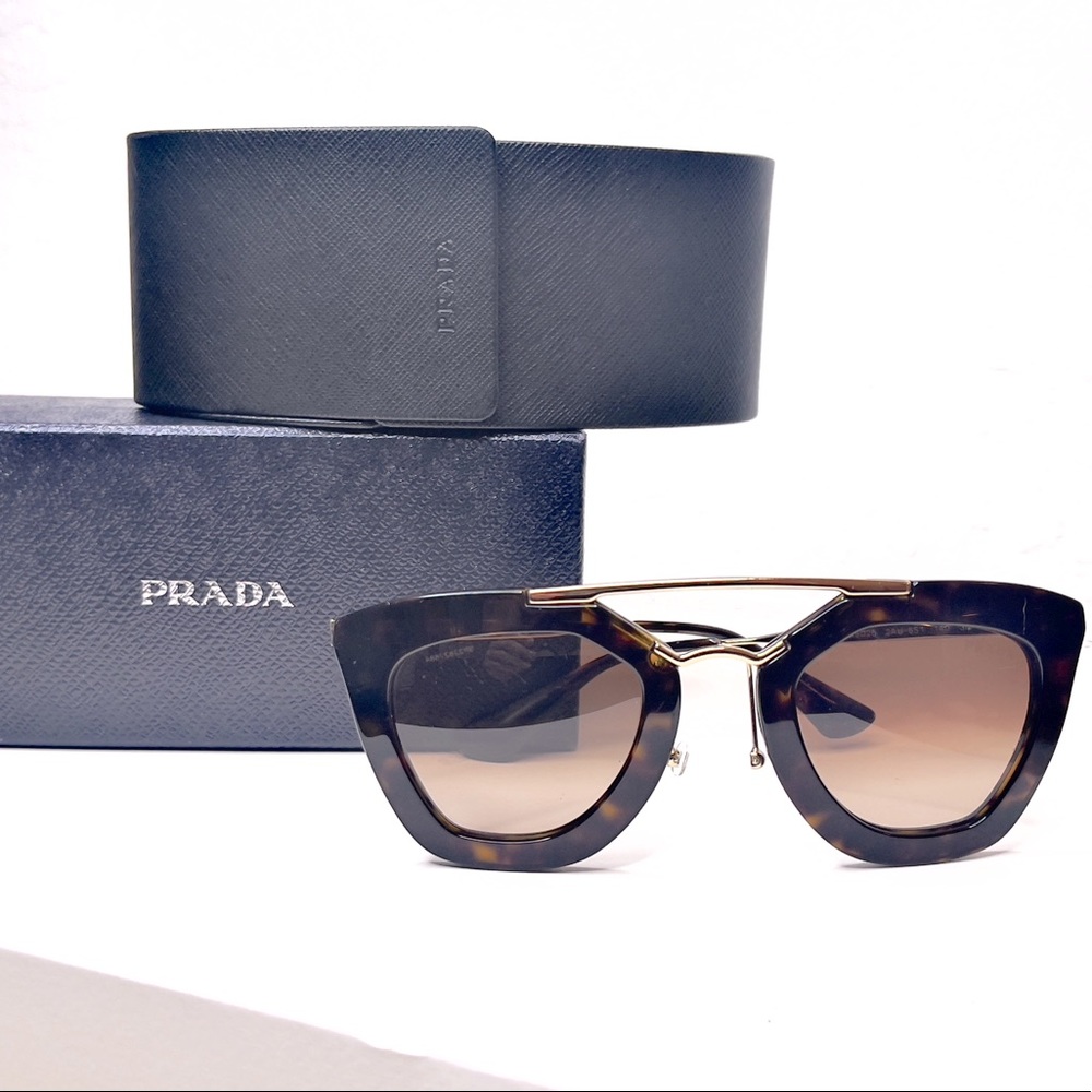Prada Women’s Conceptual Cat Eye Sunglasses in Tortoiseshell